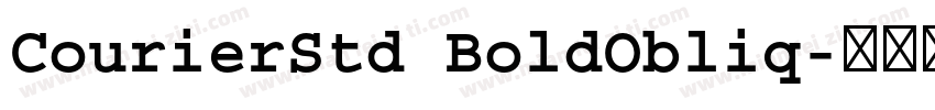 CourierStd BoldObliq字体转换